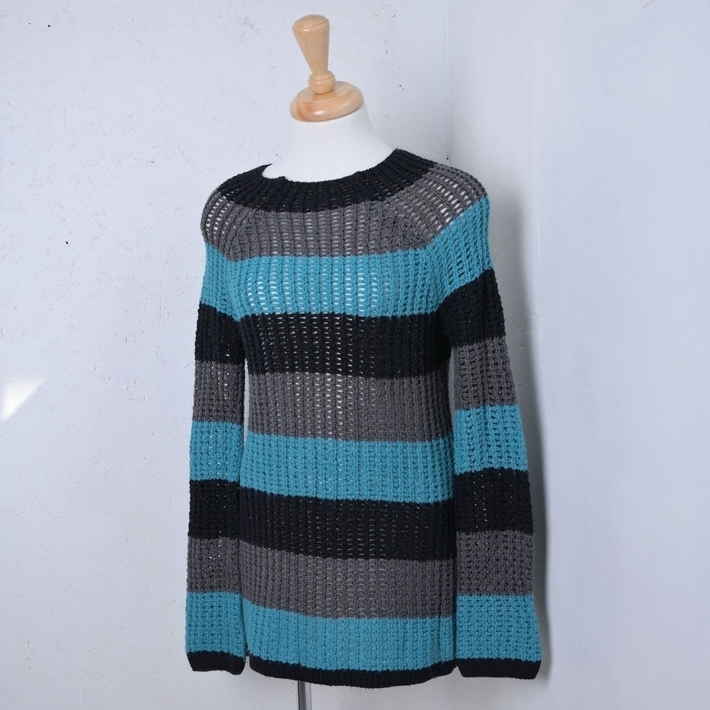 River island | Blue, grey & black striped Knit women's sweater
